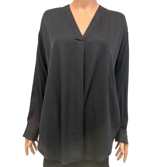 Vince small silk side split curve hem blouse tunic top TLS2 2787 - Picture 13 of 13